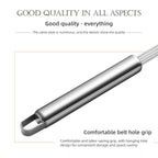 Strainer Spoon Long Stainless Steel Anti Scald Safe Slotted Ladle for Kitchen Cooking Frying Spaghetti