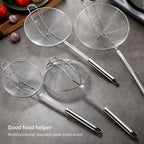 Strainer Spoon Long Stainless Steel Anti Scald Safe Slotted Ladle for Kitchen Cooking Frying Spaghetti