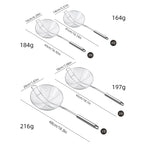 Strainer Spoon Long Stainless Steel Anti Scald Safe Slotted Ladle for Kitchen Cooking Frying Spaghetti