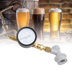 Beer Brew Adjustable Pressure Relief Valve Cola Keg Pressure Gauge Beer Keg Regulator 0‑15PSI