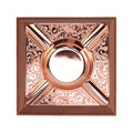 Engraved Print Cigar Ashtray Plated Vintage Practical Household Cigarette Ashtray for Home Copper Plating