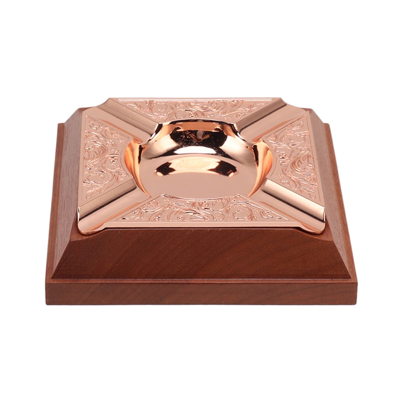 Engraved Print Cigar Ashtray Plated Vintage Practical Household Cigarette Ashtray for Home Copper Plating