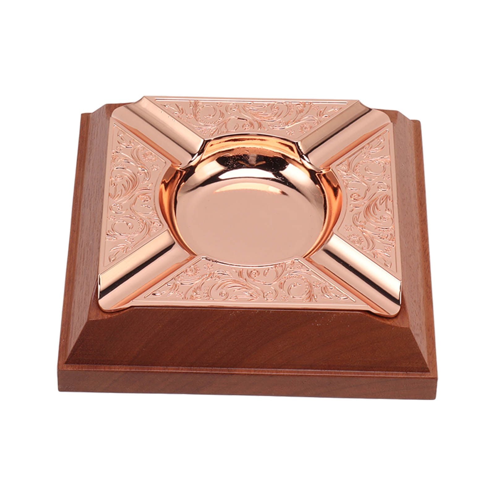Engraved Print Cigar Ashtray Plated Vintage Practical Household Cigarette Ashtray for Home Copper Plating