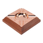 Engraved Print Cigar Ashtray Plated Vintage Practical Household Cigarette Ashtray for Home Copper Plating