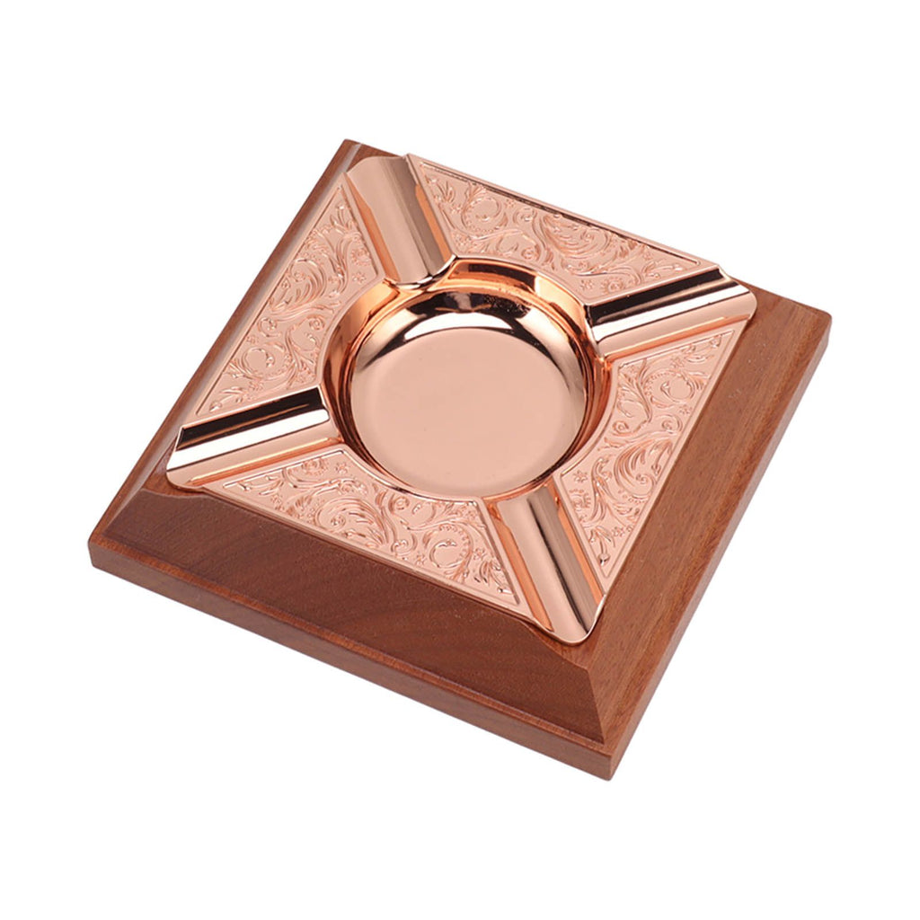 Engraved Print Cigar Ashtray Plated Vintage Practical Household Cigarette Ashtray for Home Copper Plating