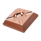 Engraved Print Cigar Ashtray Plated Vintage Practical Household Cigarette Ashtray for Home Copper Plating
