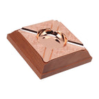 Engraved Print Cigar Ashtray Plated Vintage Practical Household Cigarette Ashtray for Home Copper Plating