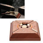 Engraved Print Cigar Ashtray Plated Vintage Practical Household Cigarette Ashtray for Home Copper Plating