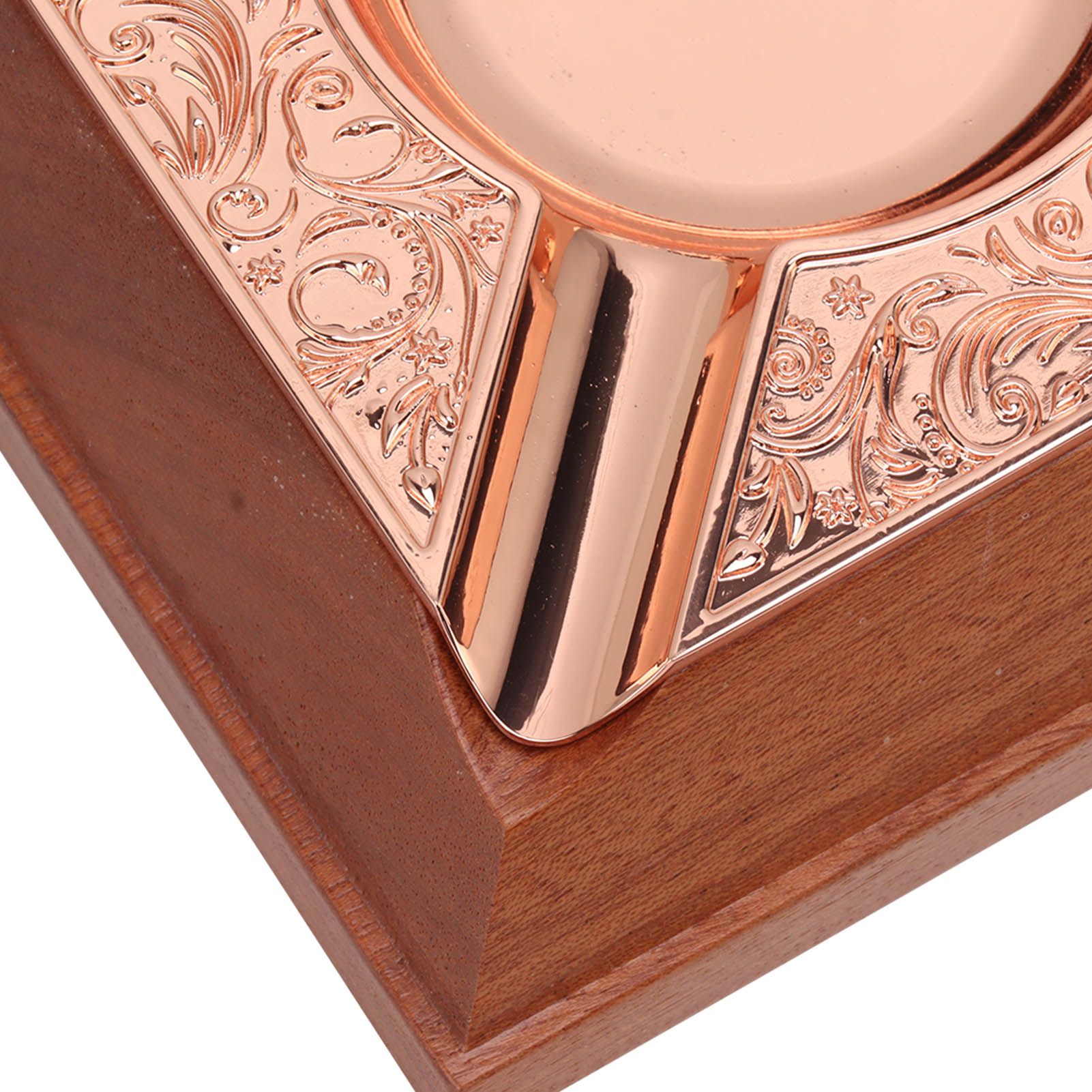 Engraved Print Cigar Ashtray Plated Vintage Practical Household Cigarette Ashtray for Home Copper Plating