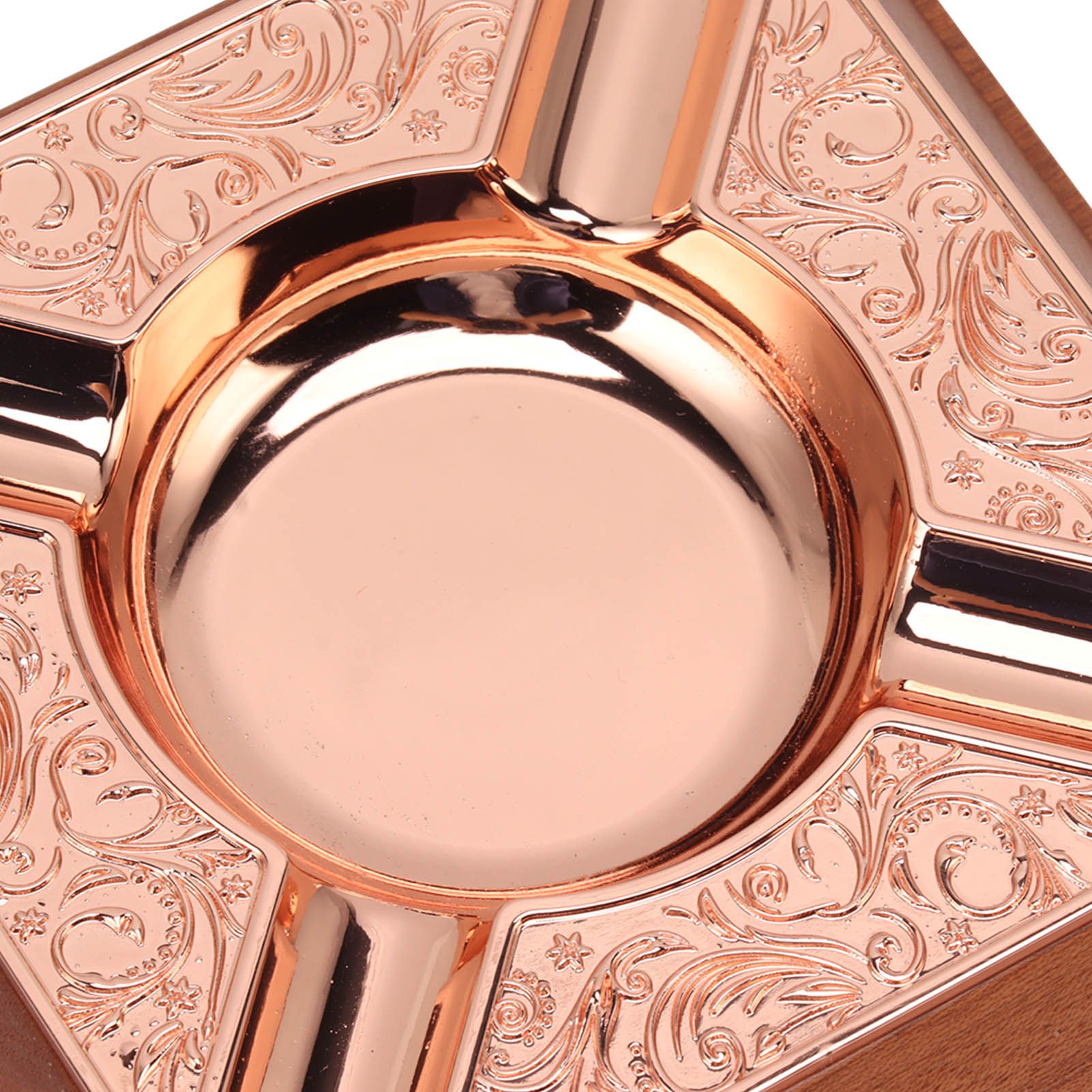 Engraved Print Cigar Ashtray Plated Vintage Practical Household Cigarette Ashtray for Home Copper Plating