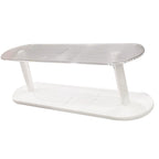 Figure Display Rack White Transparent Large Capacity Plastic Skin Care Rack Cosmetic Holder Stand Double Layer