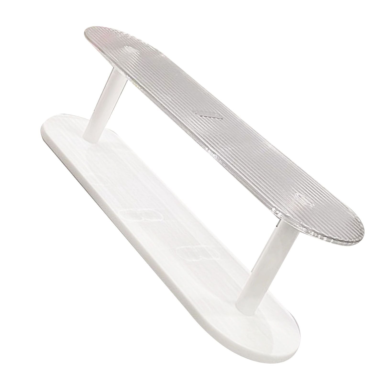Figure Display Rack White Transparent Large Capacity Plastic Skin Care Rack Cosmetic Holder Stand Double Layer