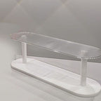 Figure Display Rack White Transparent Large Capacity Plastic Skin Care Rack Cosmetic Holder Stand Double Layer