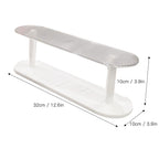 Figure Display Rack White Transparent Large Capacity Plastic Skin Care Rack Cosmetic Holder Stand Double Layer