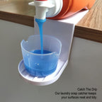 2 Pack Laundry Detergent Holder Detergent Cup Holder Drip Catcher Soap Tray Laundry Soap Dispenser for Fabric Softener Container