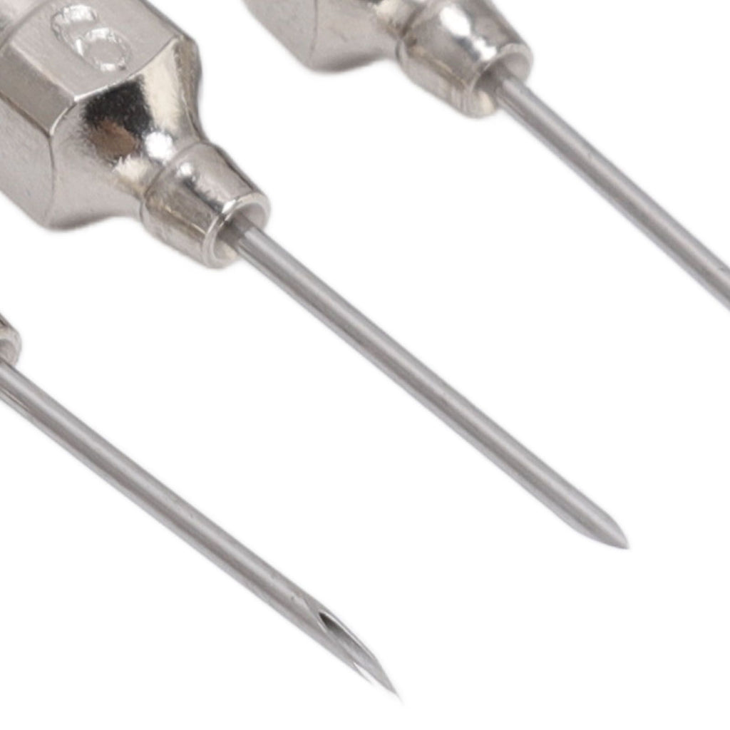 Poultry Injection Needles Stainless Steel Bovine Pig Injection Needle Cow Pig Injection Needle Accessories 9x15mm / 0.4x0.6in
