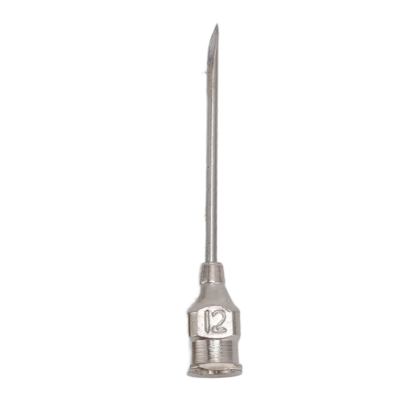 Poultry Injection Needles Stainless Steel Bovine Pig Injection Needle Cow Pig Injection Needle Accessories 12x25mm / 0.5x1.0in