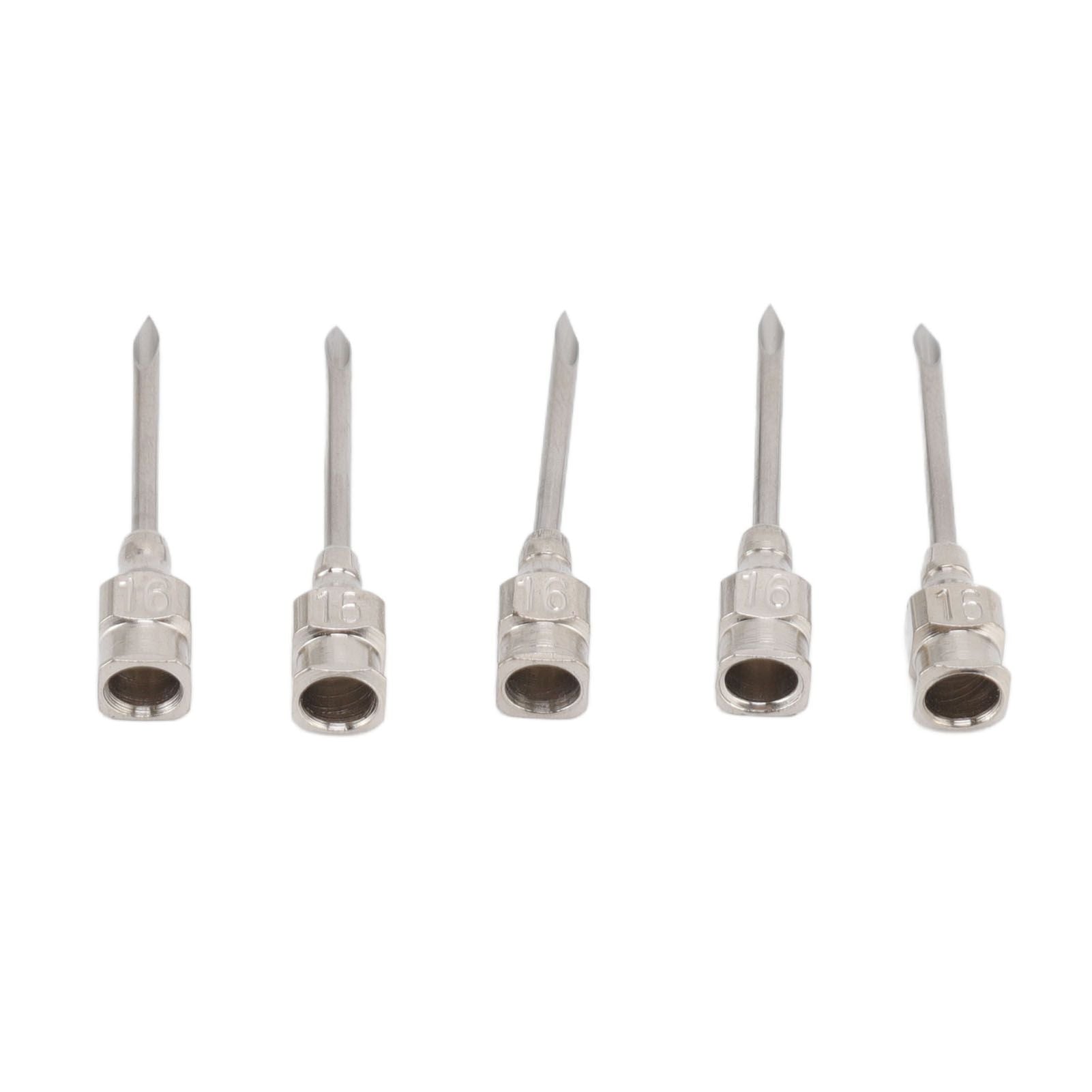 Poultry Injection Needles Stainless Steel Bovine Pig Injection Needle Cow Pig Injection Needle Accessories 16x20mm / 0.6x0.8in