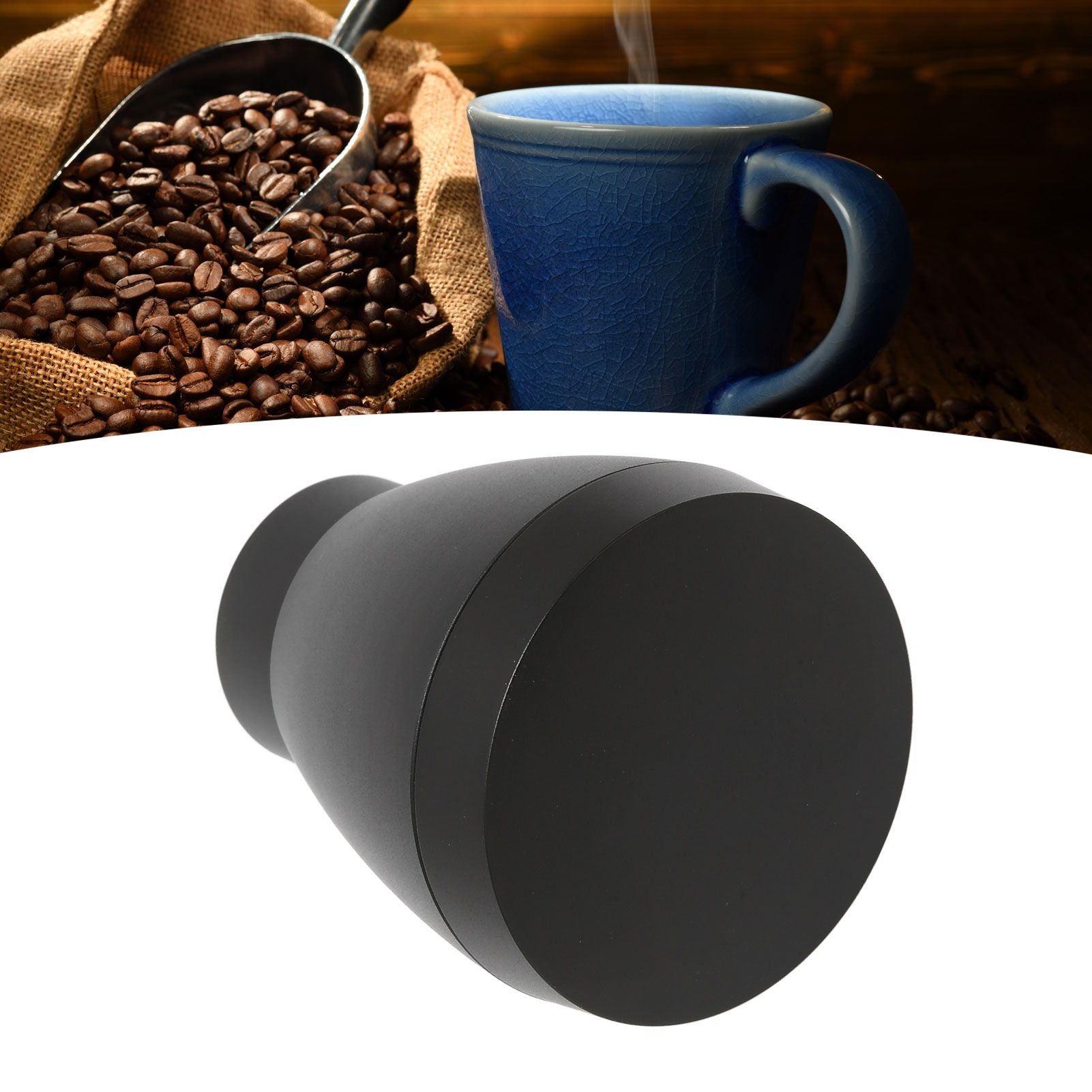 60g Coffee Grinder Bean Bin Reusable Aluminium Alloy Coffee Grinder Accessories for Eureka MignonBlack