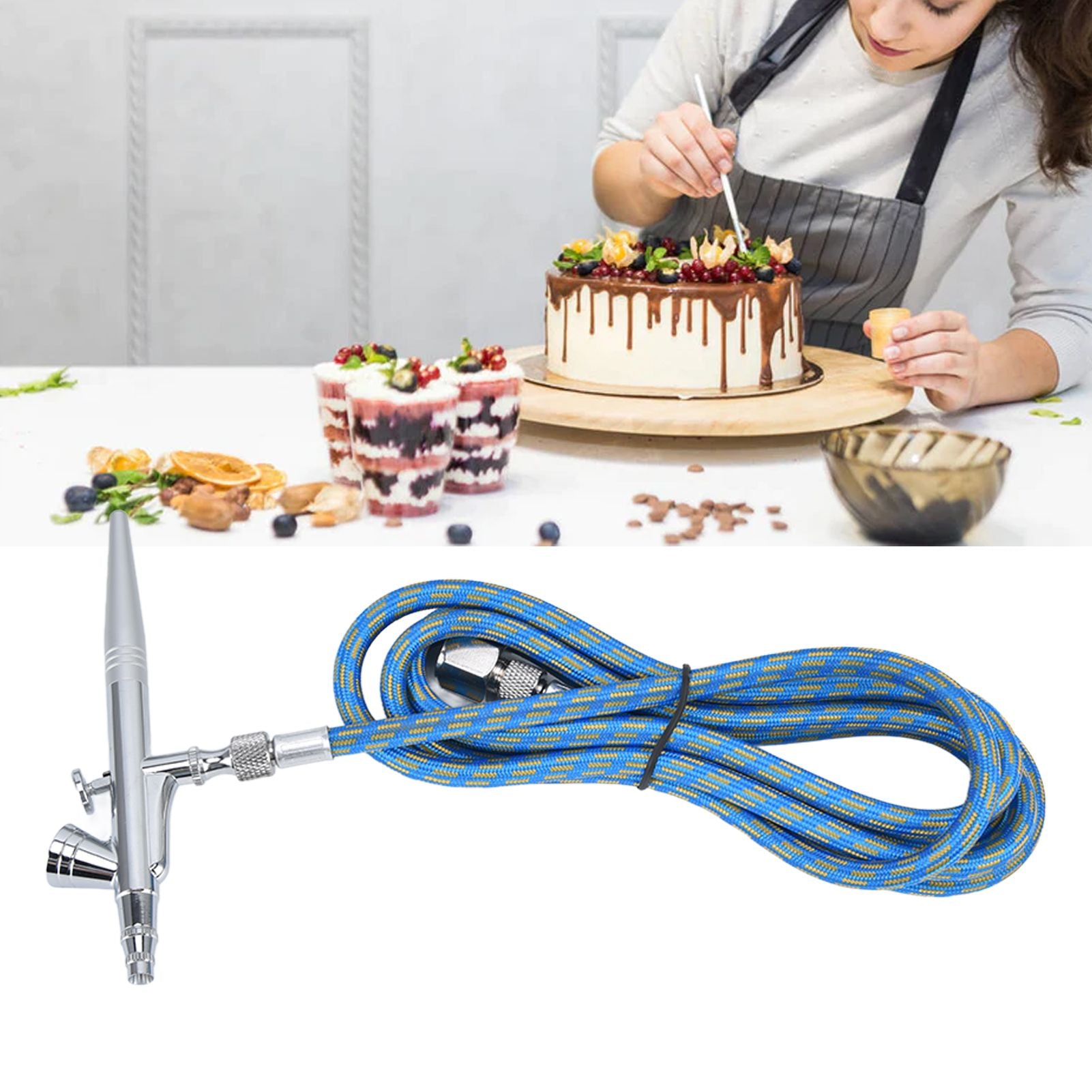 G1/8 Paint Airbrush Kit DIY Paint Spray Pen 5‑30PSI Makeup Airbrush for Clothing Styling