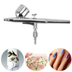 Airbrush Kit Stainless Steel Precise Dual Action Small Paint Spray Pen for Temporary Tattoo Cake