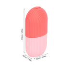 Face Icer Pain Relief Nonslip Grip Durable Silicone Easy Operation Ice Face Mold for Face Massage Skin Care Pink