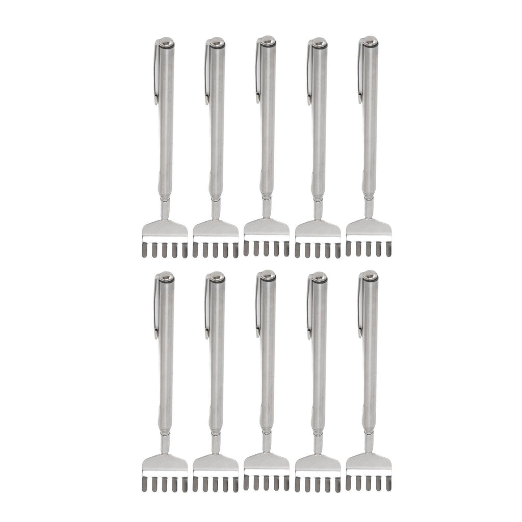 10pcs Back Scratcher Extendable Mini Portable Foldable Back Scratcher Telescoping with Pocket Clip for Relieve Itching