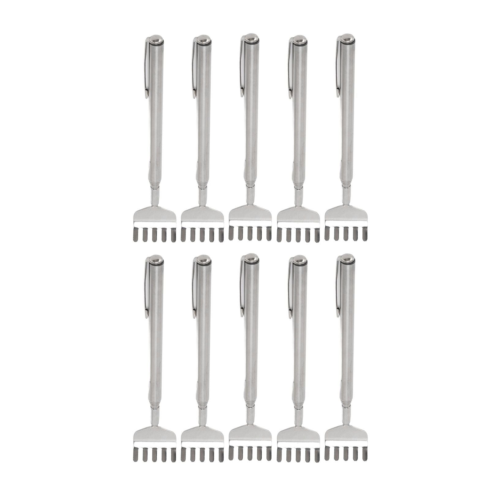 10pcs Back Scratcher Extendable Mini Portable Foldable Back Scratcher Telescoping with Pocket Clip for Relieve Itching