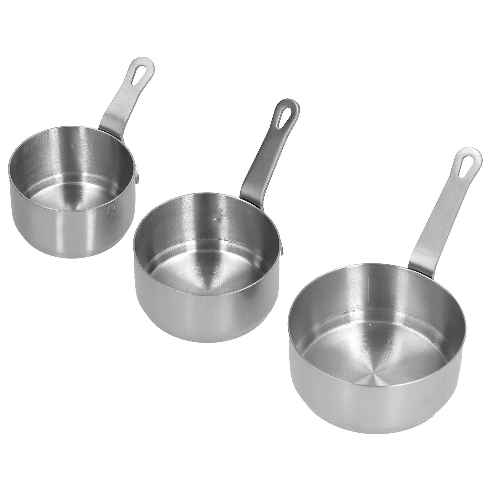 3pcs Sauce Cups Stainless Steel Sauce Dish with Handle for for Condiment Ketchup AppetizerSilver