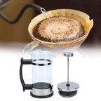 350ml Hand Brewing Coffee Press Pot Heat Resistant Coffee Tea Maker Pot Kettle for Home Office