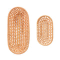 2pcs Bread Basket Handmade Rattan Storage Baskets for Bread Candy Biscuits Finger Food Fruit
