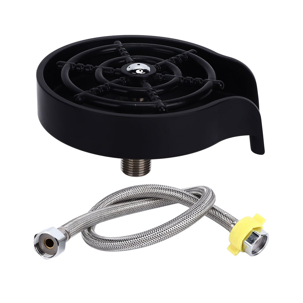 Cup Washer G1/2 Interface Quick Cleaning Detachable Kitchen Hotel Bar Wash Basin Press Glass Rinser for Bar Club Cup Washer with Hose