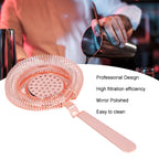 Bar Strainer Fine Filtering Professional Stainless Steel Cocktail Strainer for Bartending Restaurant Party Rose Golden