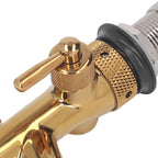 Beer Faucet Adjustable with Short Handle Stainless Steel Beer Dispenser Tap for Kegerator