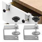 2pcs Drawer Front Installation Fixing Clamp Professional Easy Adjustment Drawer Front Mounting Clips for Woodworking
