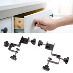 2 PCS Cabinet Drawer Installation Clamps Left Right Side Drawer Jig Rocker Arm Cabinet Front Drawer Woodworking Clamps Black