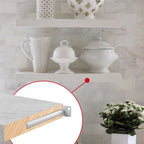 4 PCS Hidden Floating Shelf Bracket Round Wall Mount Shelf Supports Invisible Fixed Floating Holder A 01 2 Holes Black 150mm