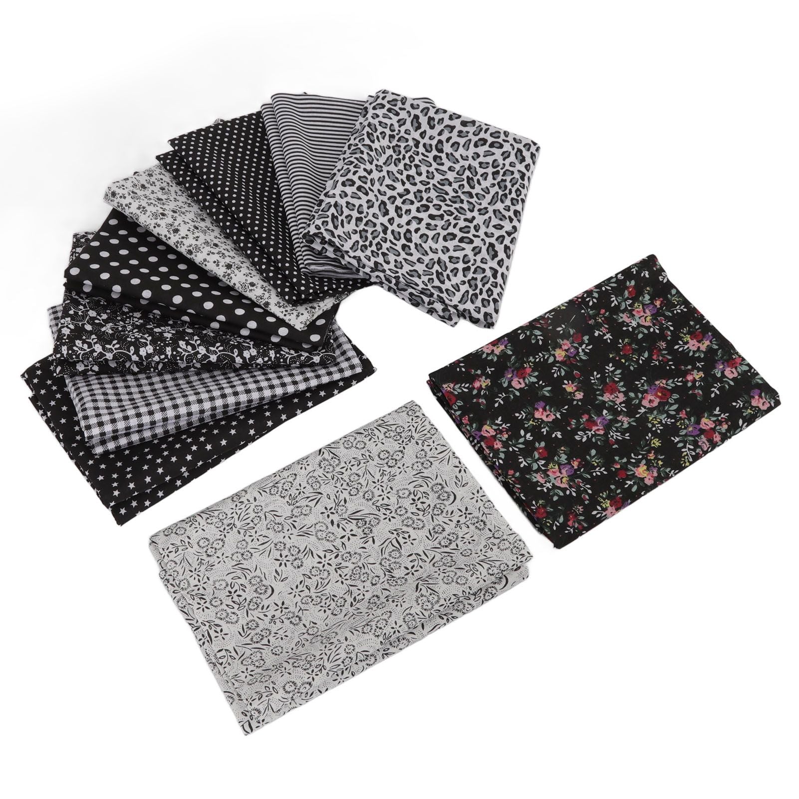 Craft Fabric Soft Prevent Pilling Printing Cuttable Cotton DIY Sewing Fabric Cloth for Quilting Scrapbooking 10 Colors