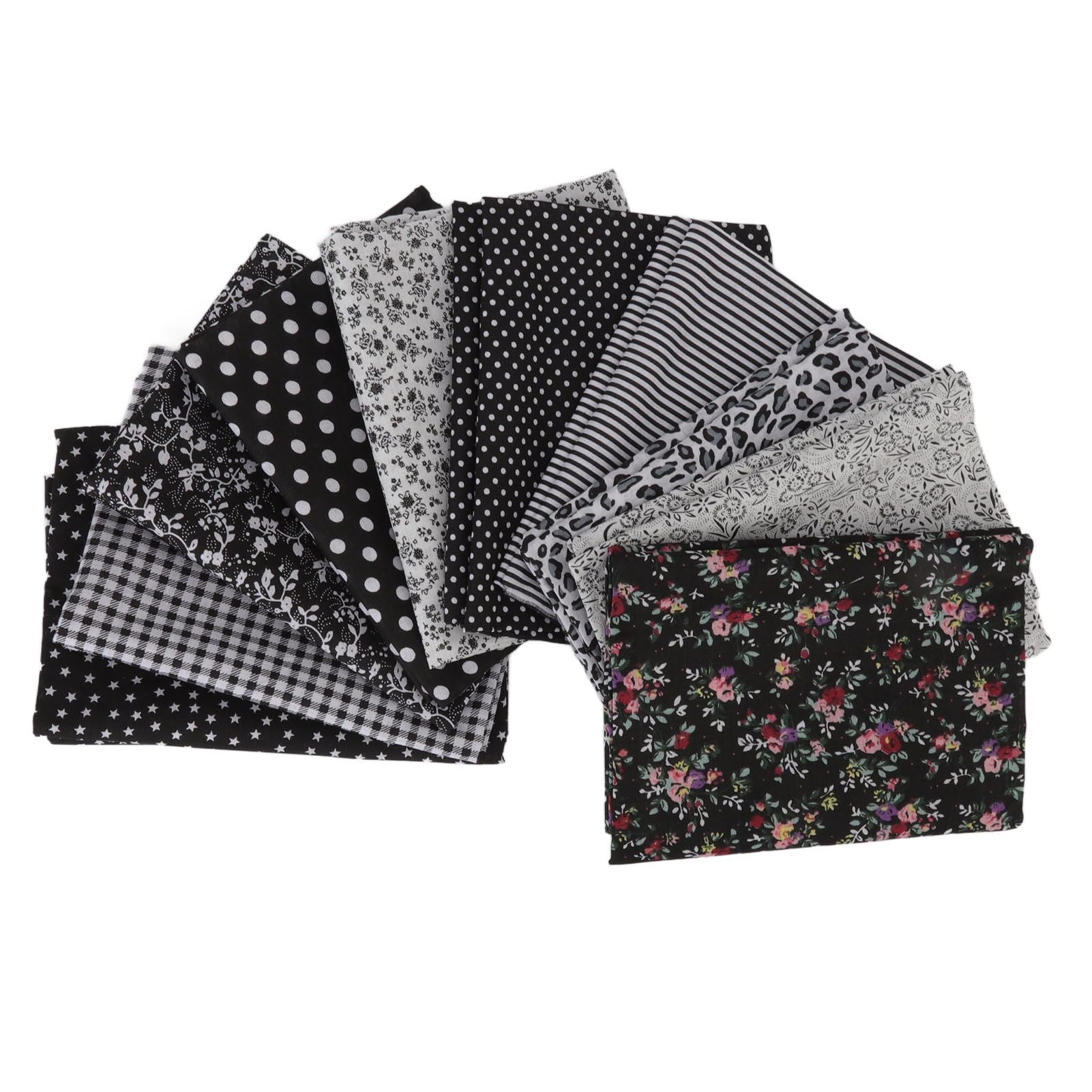 Craft Fabric Soft Prevent Pilling Printing Cuttable Cotton DIY Sewing Fabric Cloth for Quilting Scrapbooking 10 Colors