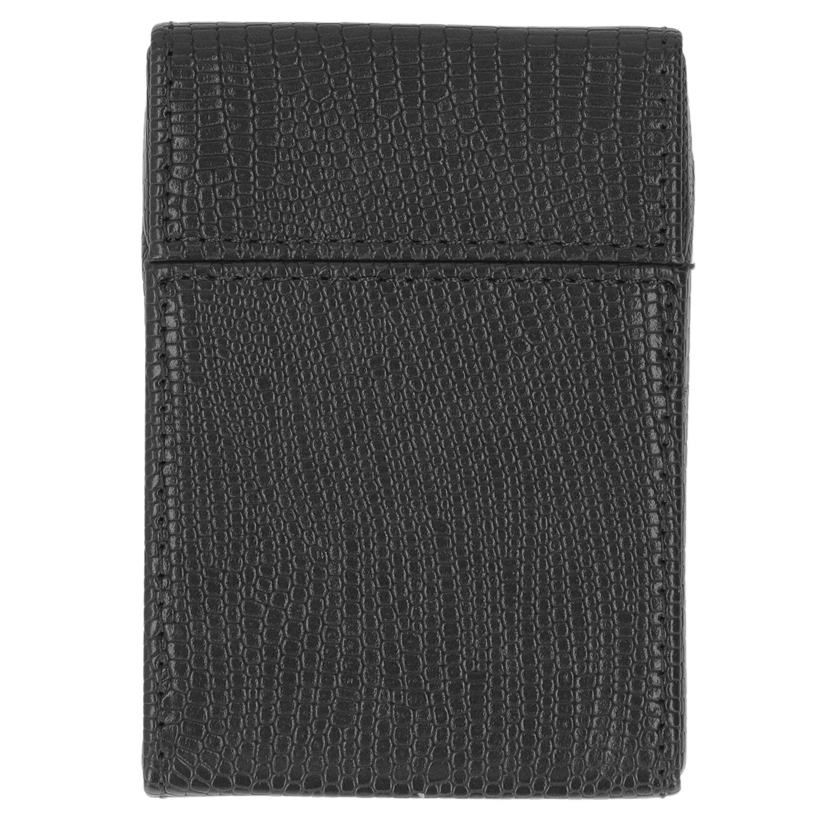 Men Cigarette Case for 20pcs Medium Cigarettes Box Lizard Stripe Portable Cigarette Case Black