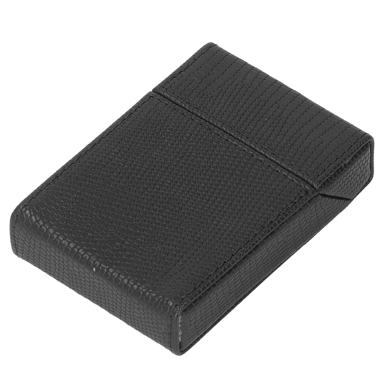 Men Cigarette Case for 20pcs Medium Cigarettes Box Lizard Stripe Portable Cigarette Case Black