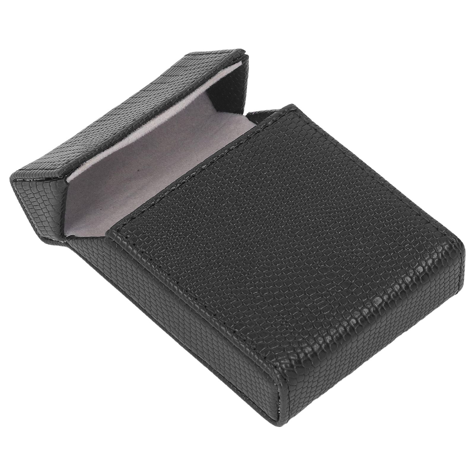 Men Cigarette Case for 20pcs Medium Cigarettes Box Lizard Stripe Portable Cigarette Case Black