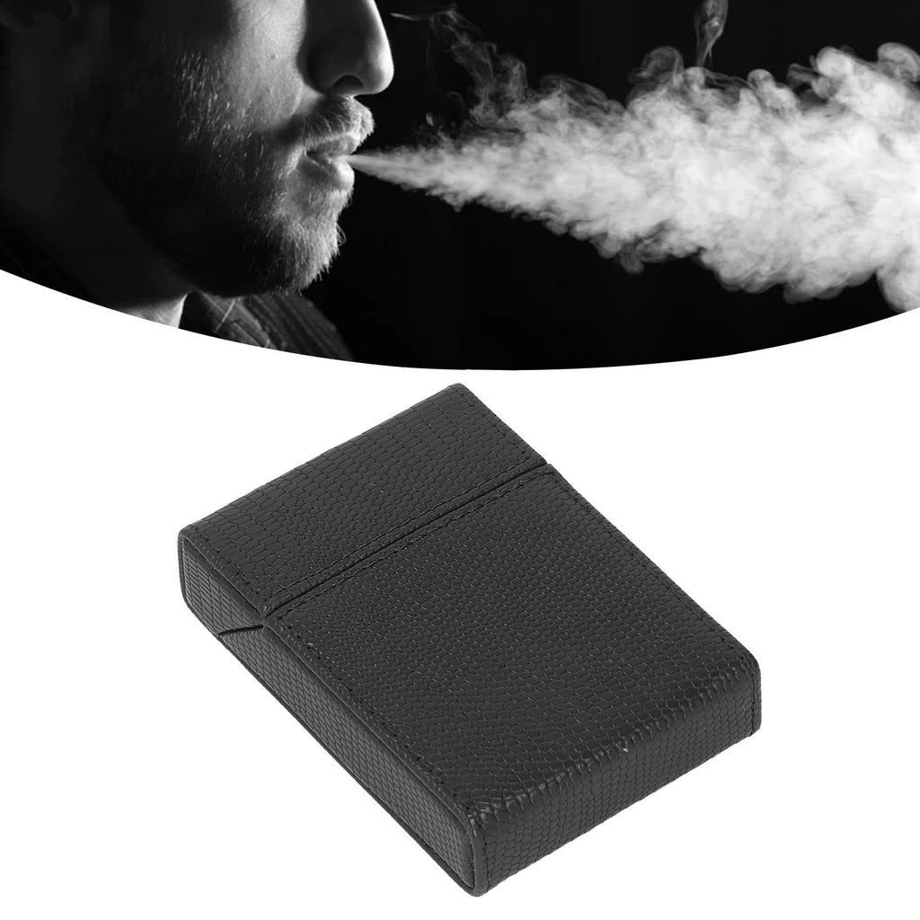 Men Cigarette Case for 20pcs Medium Cigarettes Box Lizard Stripe Portable Cigarette Case Black