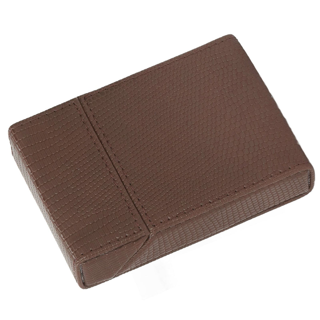 Men Cigarette Case for 20pcs Medium Cigarettes Box Lizard Stripe Portable Cigarette Case Coffee
