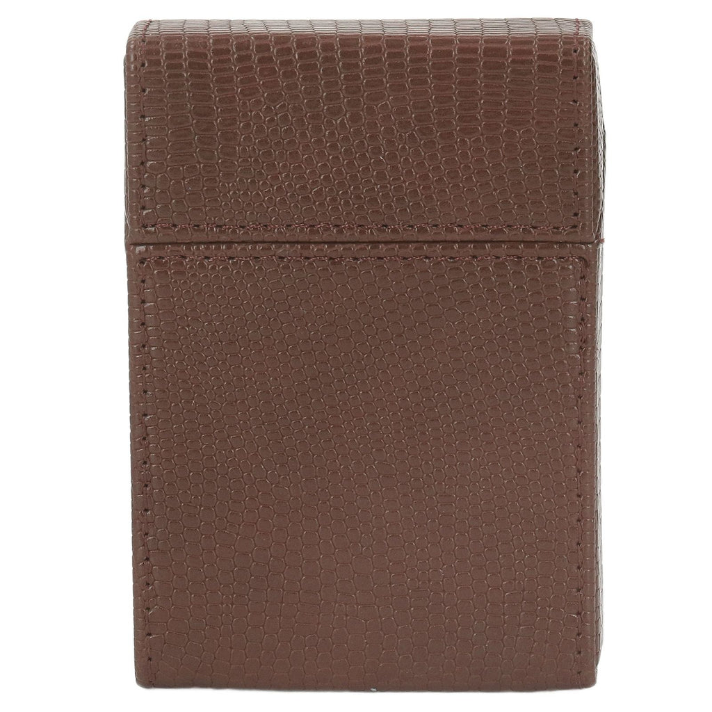 Men Cigarette Case for 20pcs Medium Cigarettes Box Lizard Stripe Portable Cigarette Case Coffee