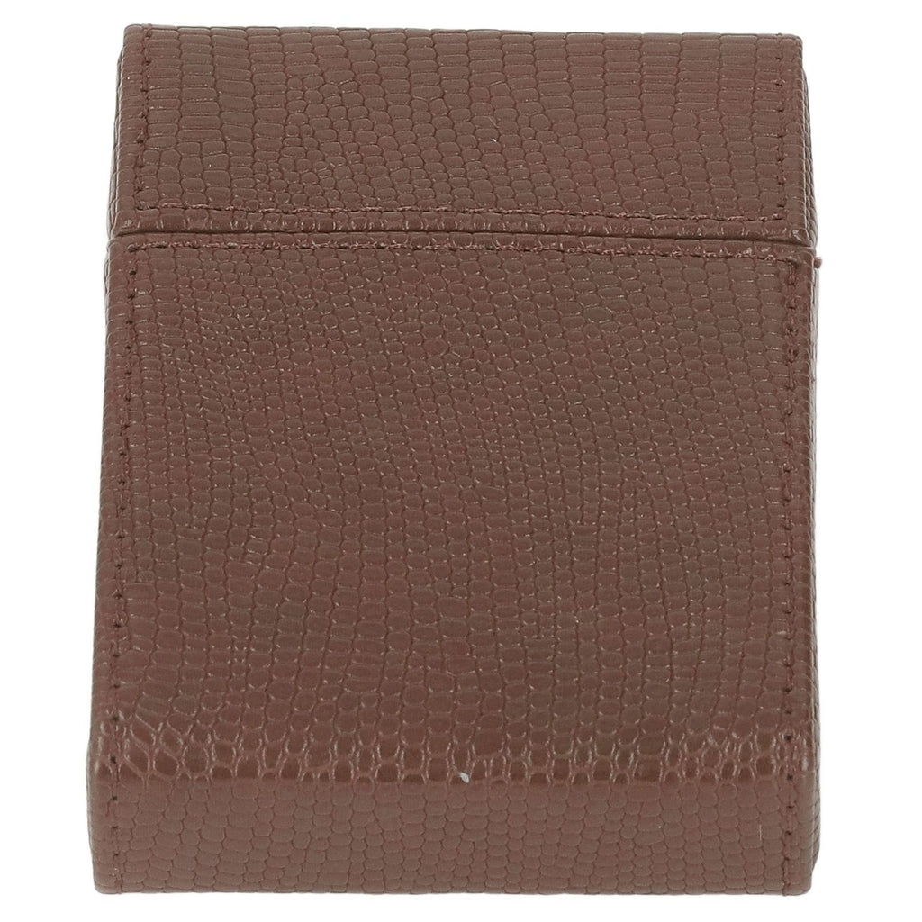 Men Cigarette Case for 20pcs Medium Cigarettes Box Lizard Stripe Portable Cigarette Case Coffee