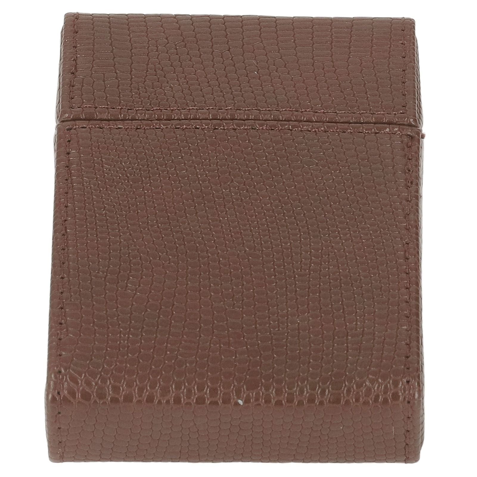 Men Cigarette Case for 20pcs Medium Cigarettes Box Lizard Stripe Portable Cigarette Case Coffee