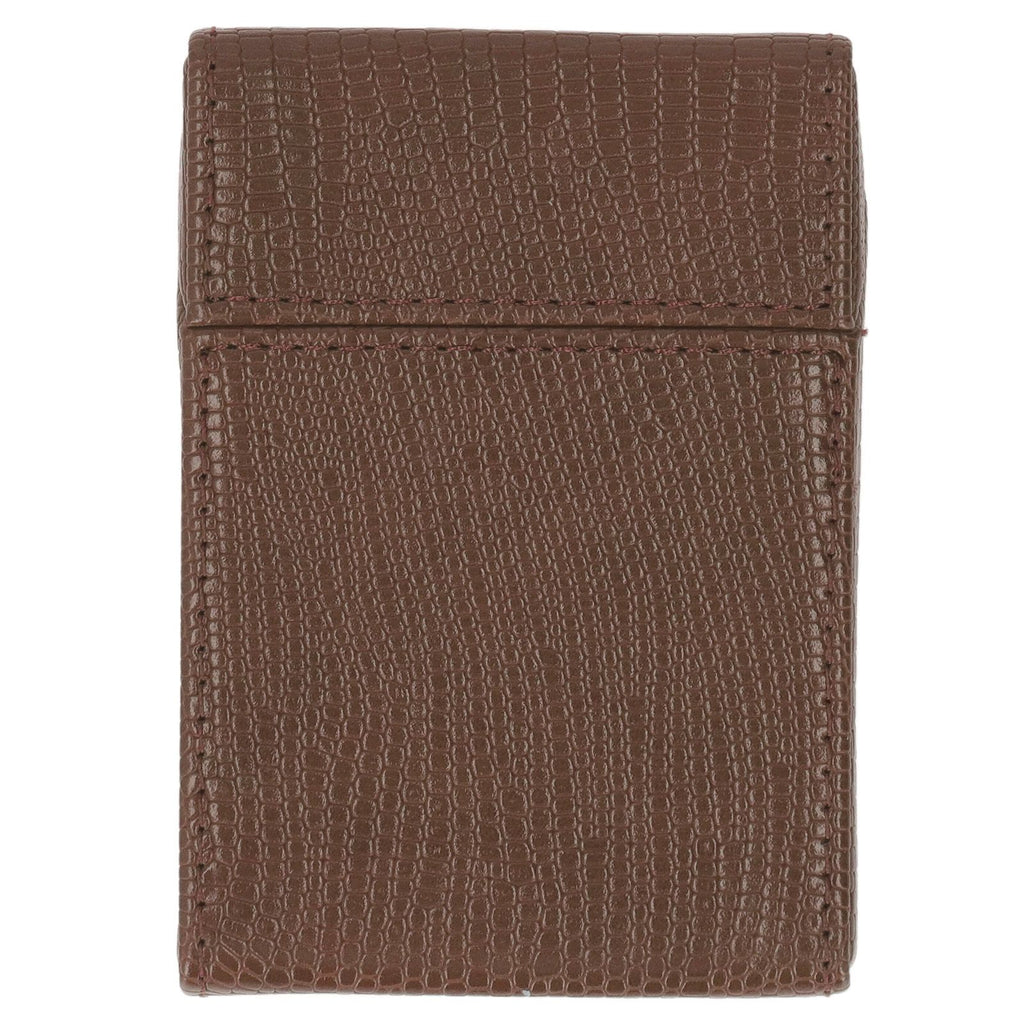 Men Cigarette Case for 20pcs Medium Cigarettes Box Lizard Stripe Portable Cigarette Case Coffee