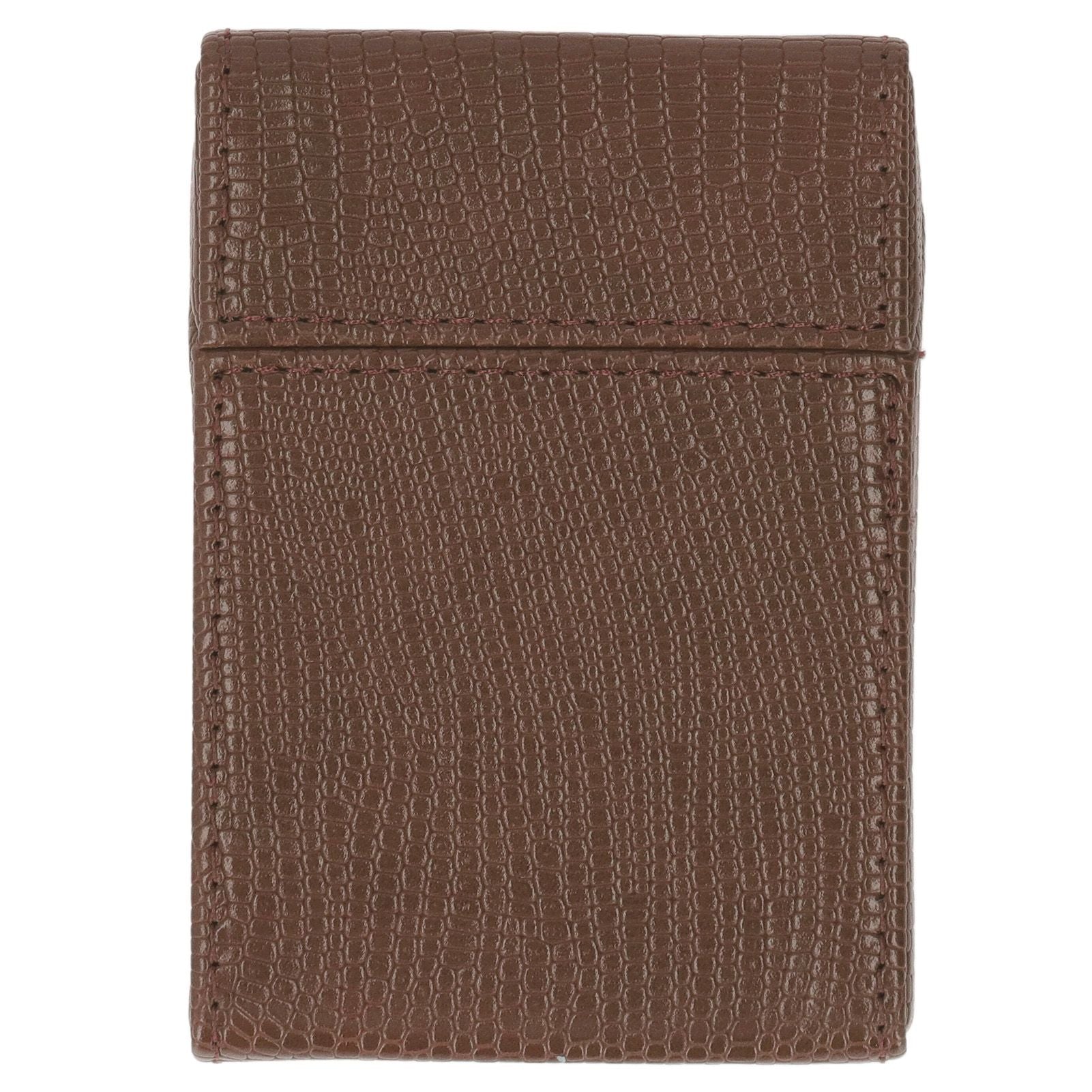 Men Cigarette Case for 20pcs Medium Cigarettes Box Lizard Stripe Portable Cigarette Case Coffee