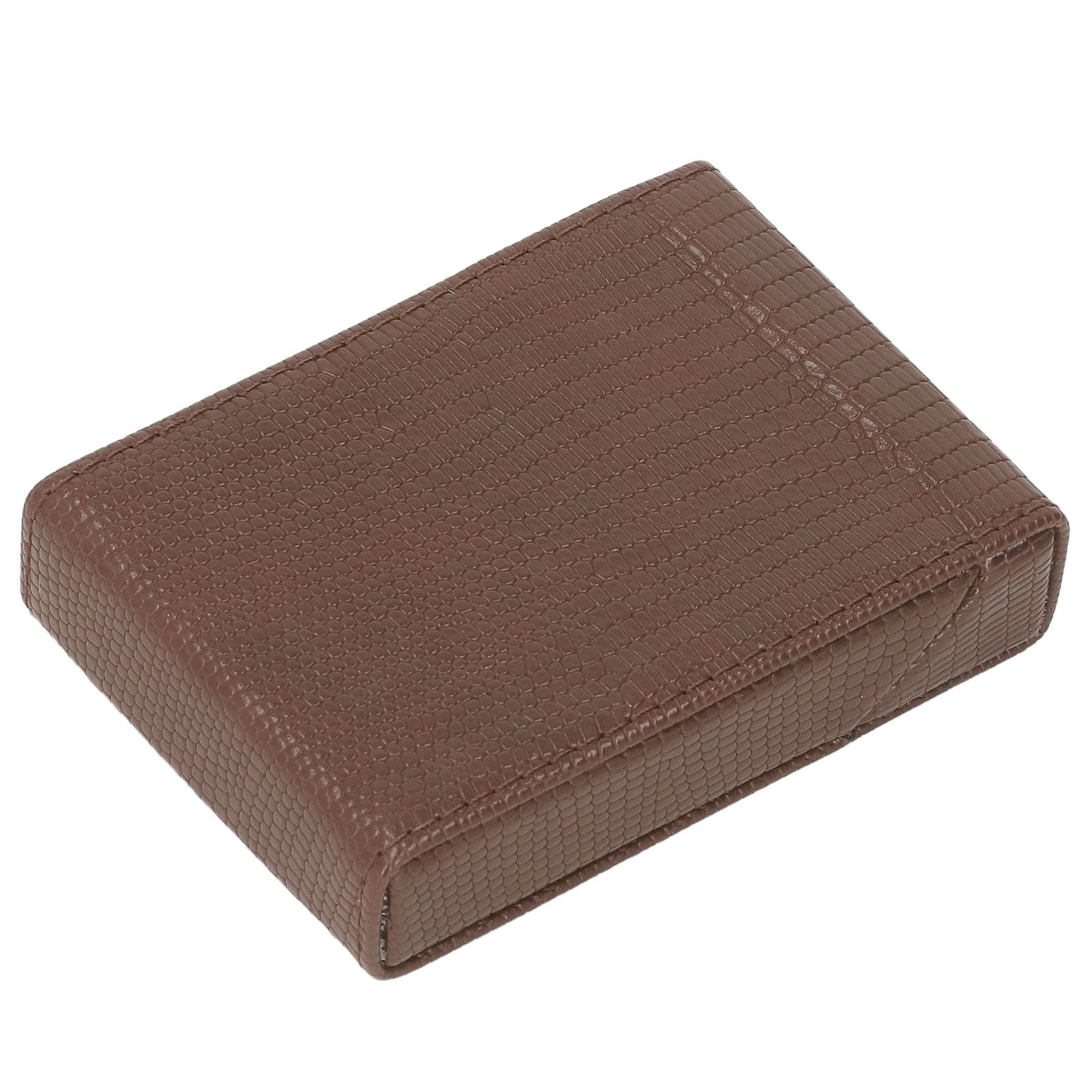 Men Cigarette Case for 20pcs Medium Cigarettes Box Lizard Stripe Portable Cigarette Case Coffee